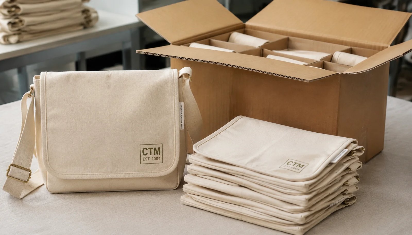 Canvas Messenger Bags Carton Packing Plan for Natural Grocers