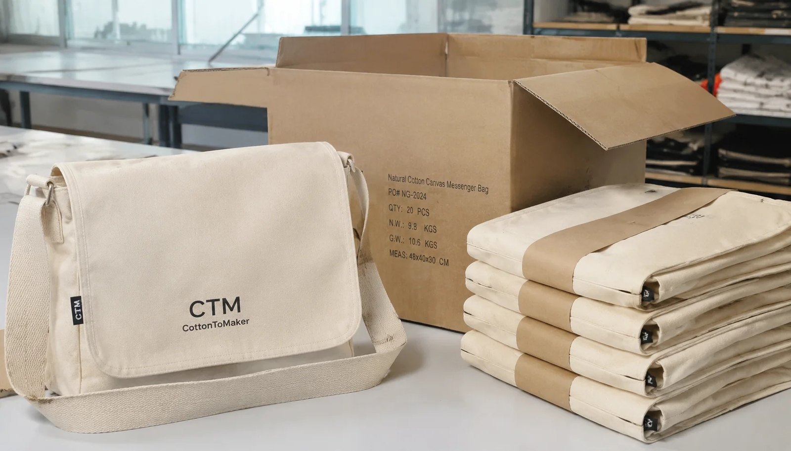Canvas Messenger Bags: Carton Planning for Natural Grocers