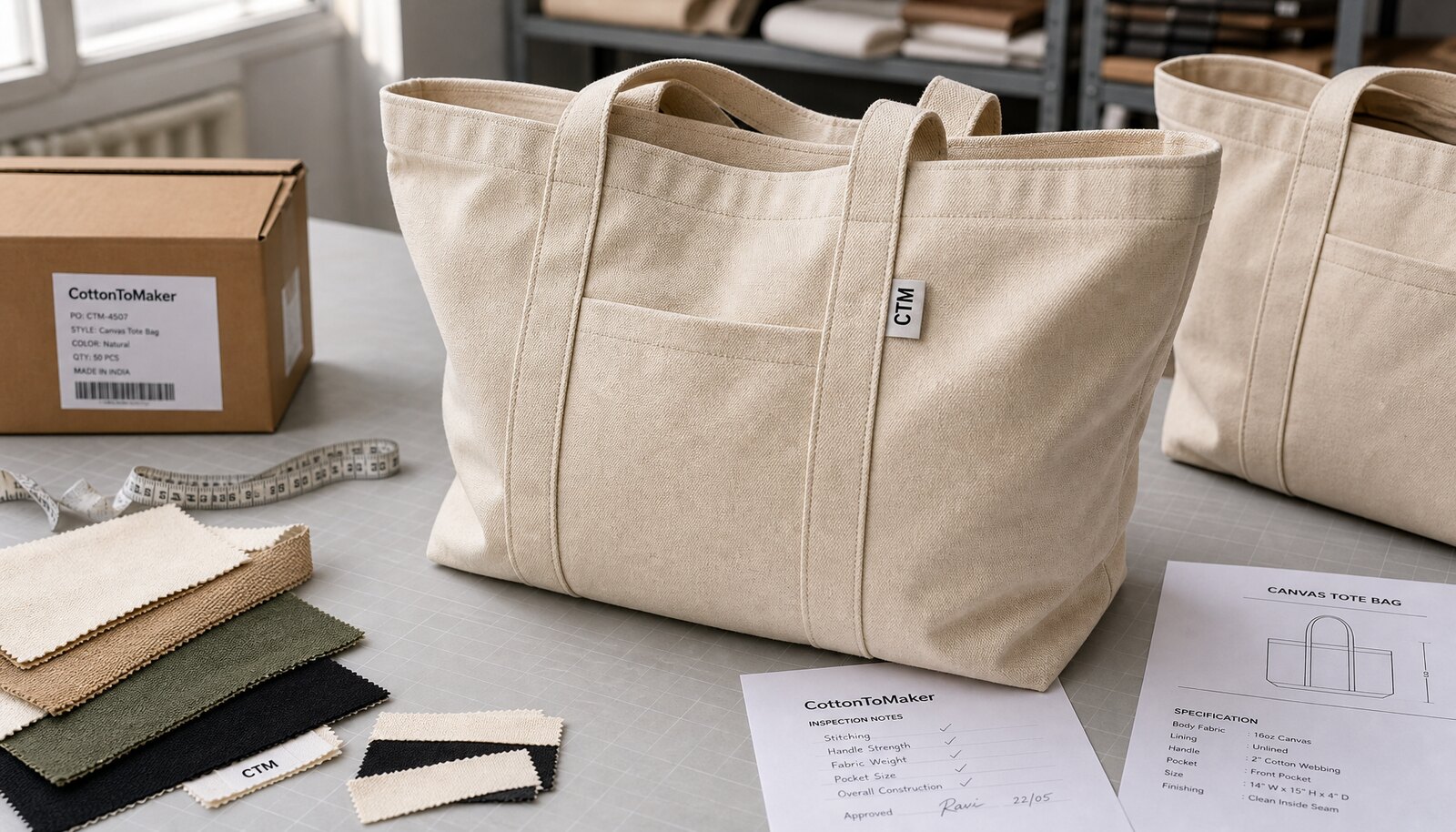 Canvas Tote Bag Heavy For Subscription Brands Moq Pricing buyer guide with CTM label and factory evidence