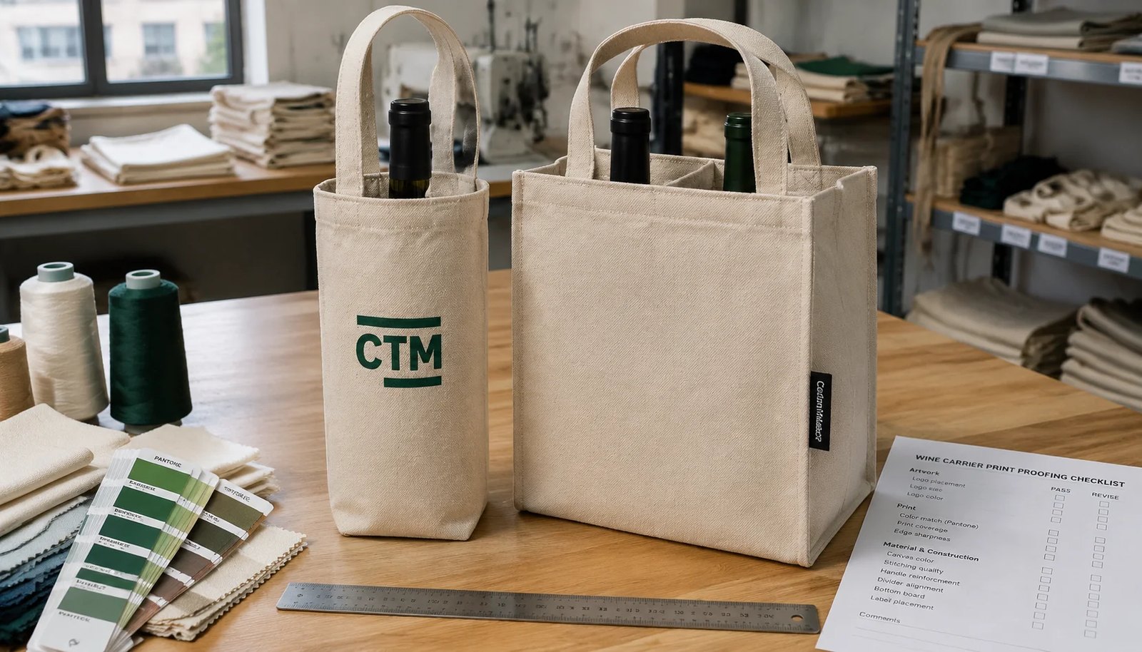 Canvas Wine Carrier Print Proofing Checklist for Liquor Retailers