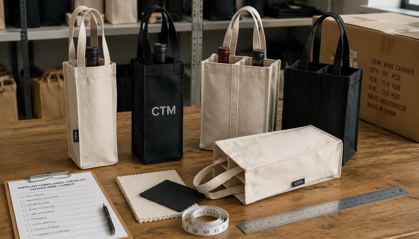 Canvas Wine Carrier Supplier Compliance Checklist for Retail Buyers