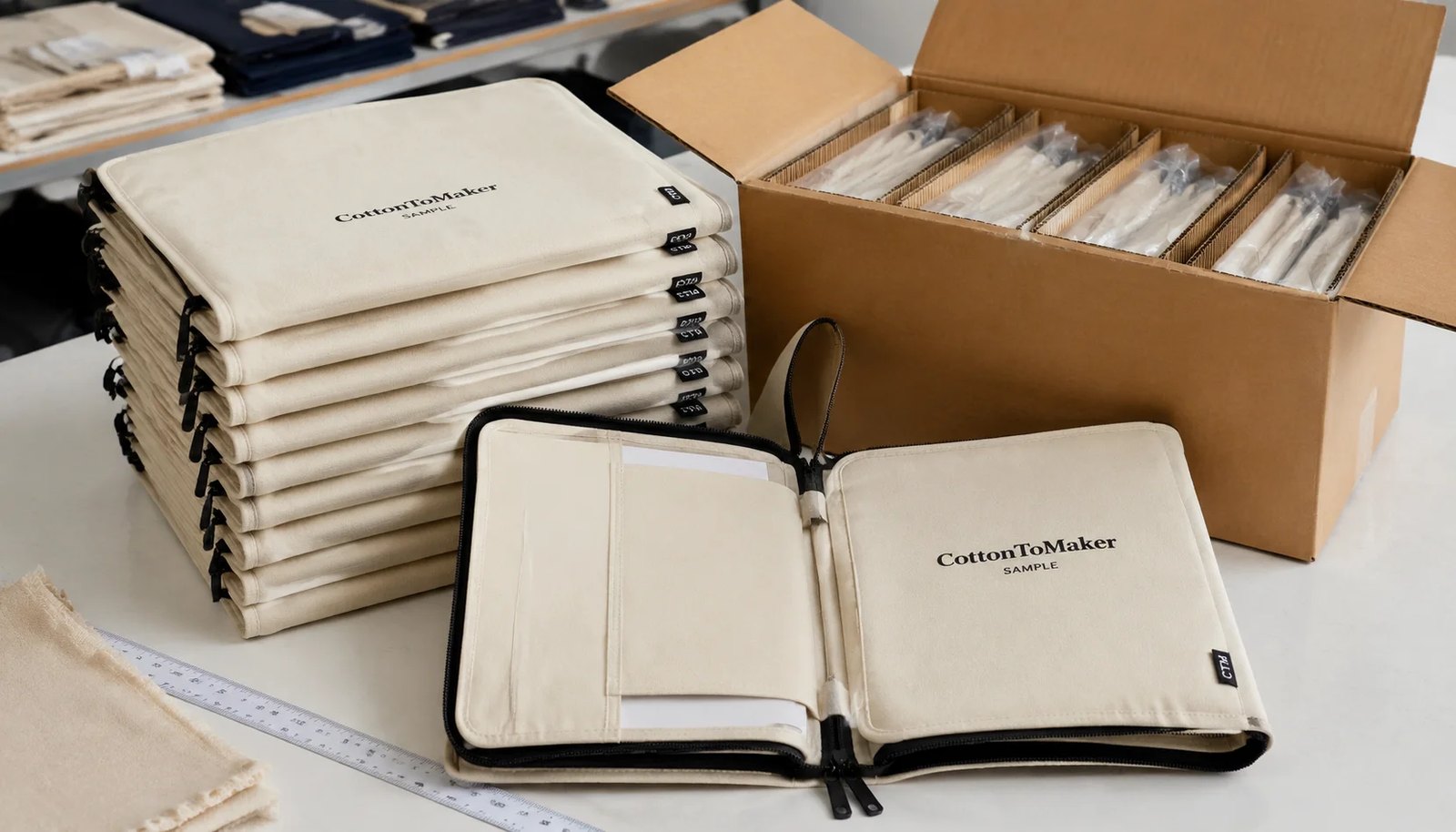 Canvas Zipper Portfolios Carton Packing Plan for Liquor Retailers
