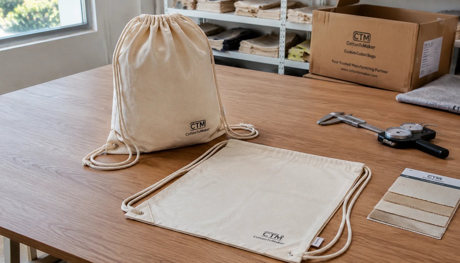 Cotton Drawstring Backpack QC Checklist for Natural Grocers