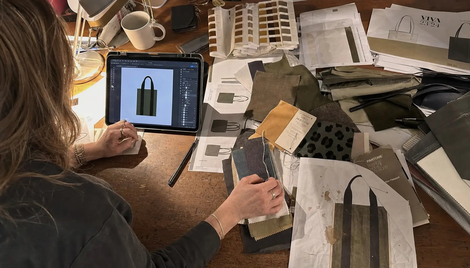 Natural cotton drawstring backpacks with CTM sample logo for bakery bulk order planning