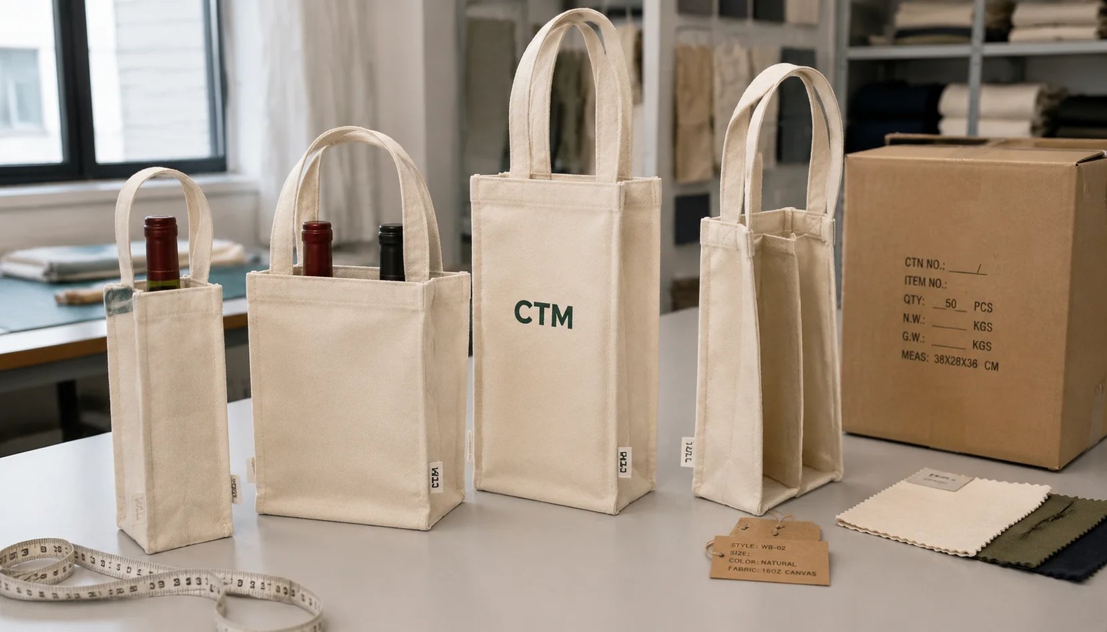 Custom Canvas Wine Carrier Carton Plan for Natural Grocers Buyers