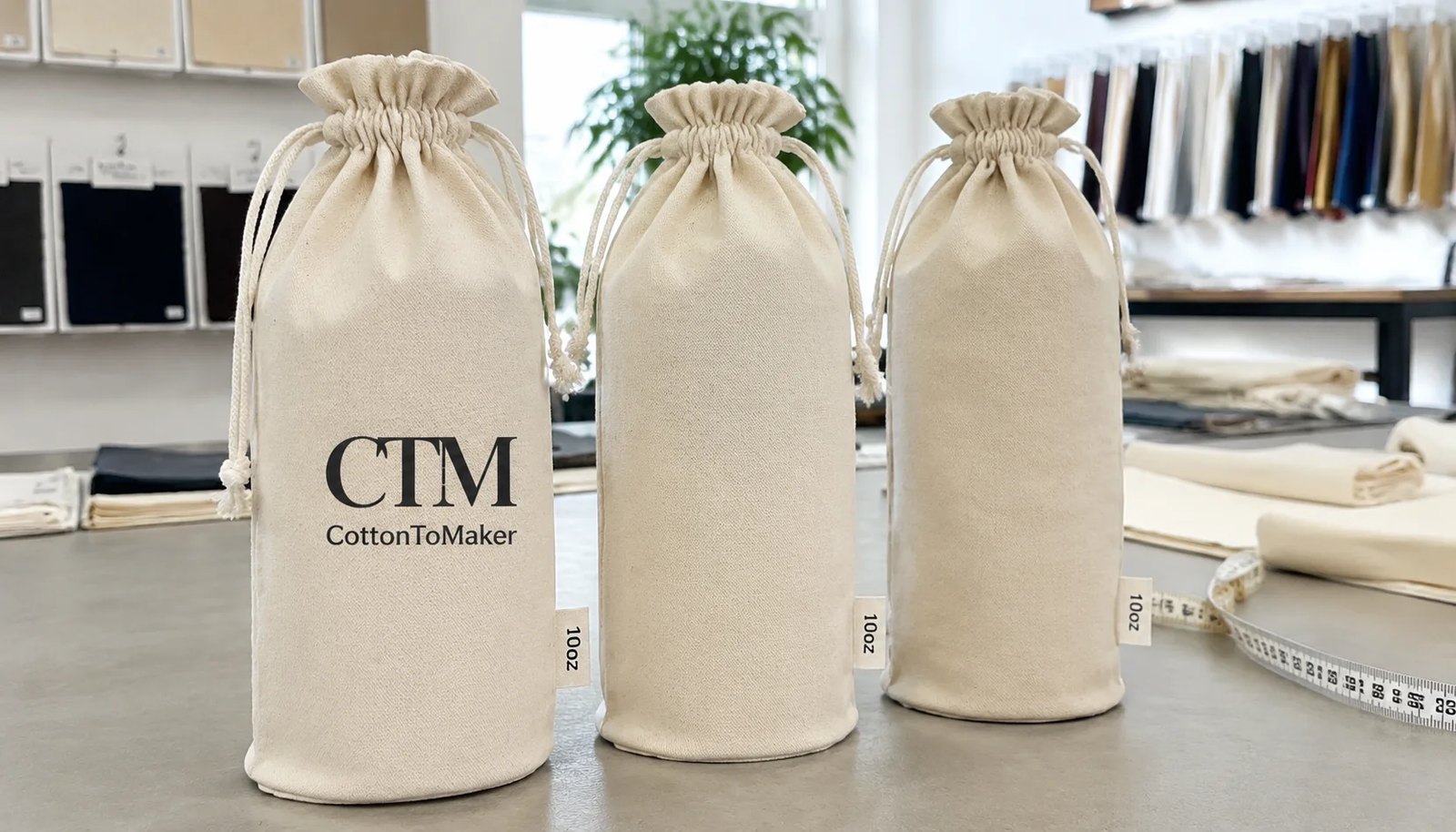 Custom Cotton Drawstring Pouches Fabric Weight Guide for Liquor