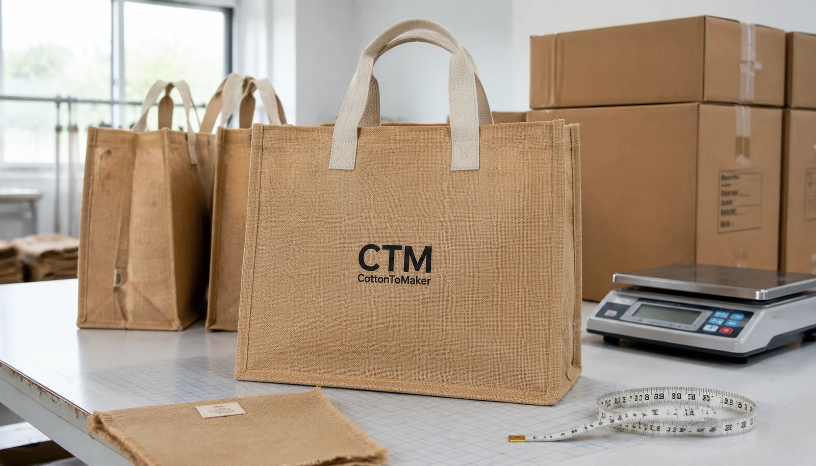 Jute Tote Bags Carton Packing Plan for Natural Grocers