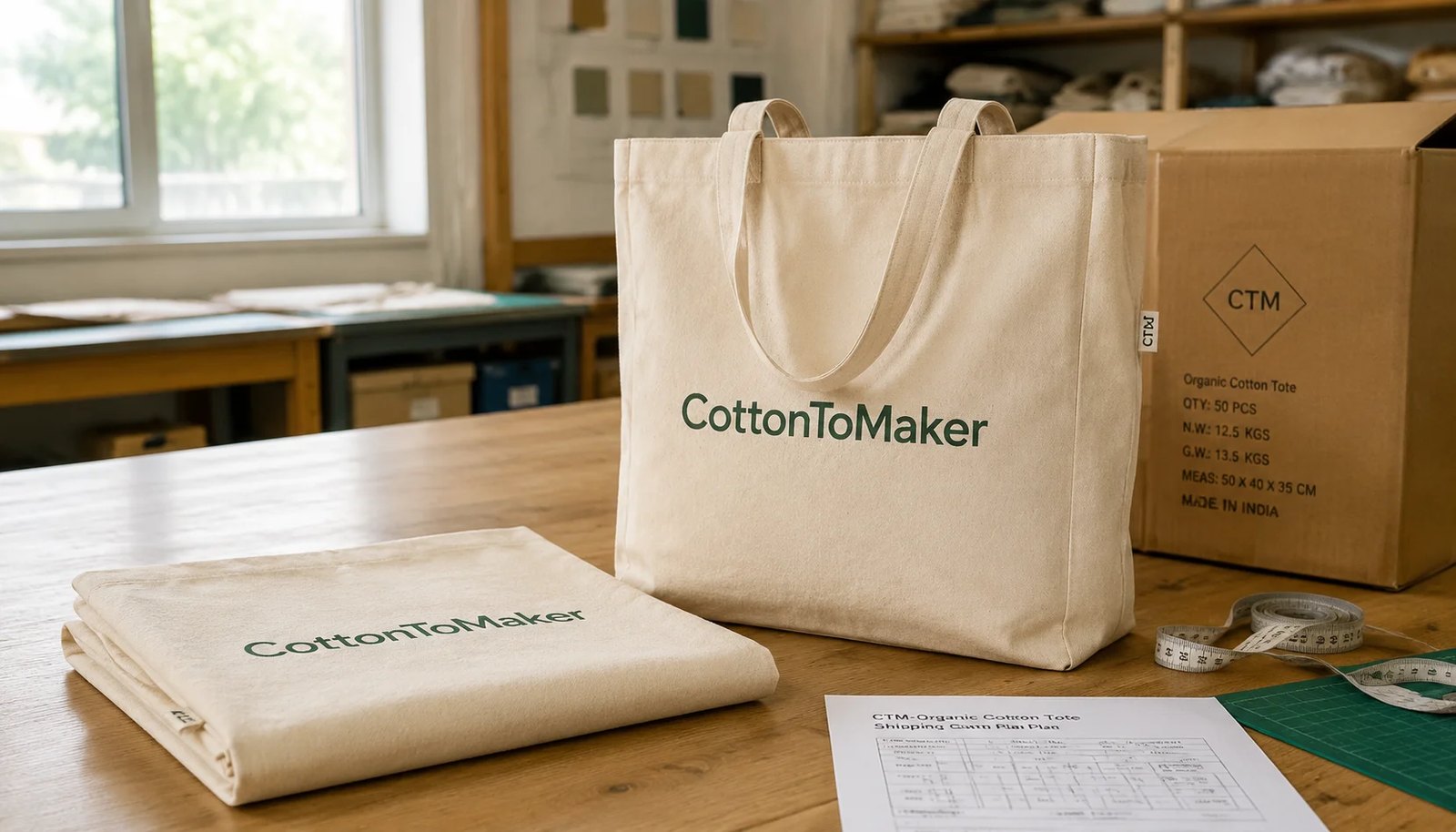 Shipping carton planning for organic cotton totes for natural grocers