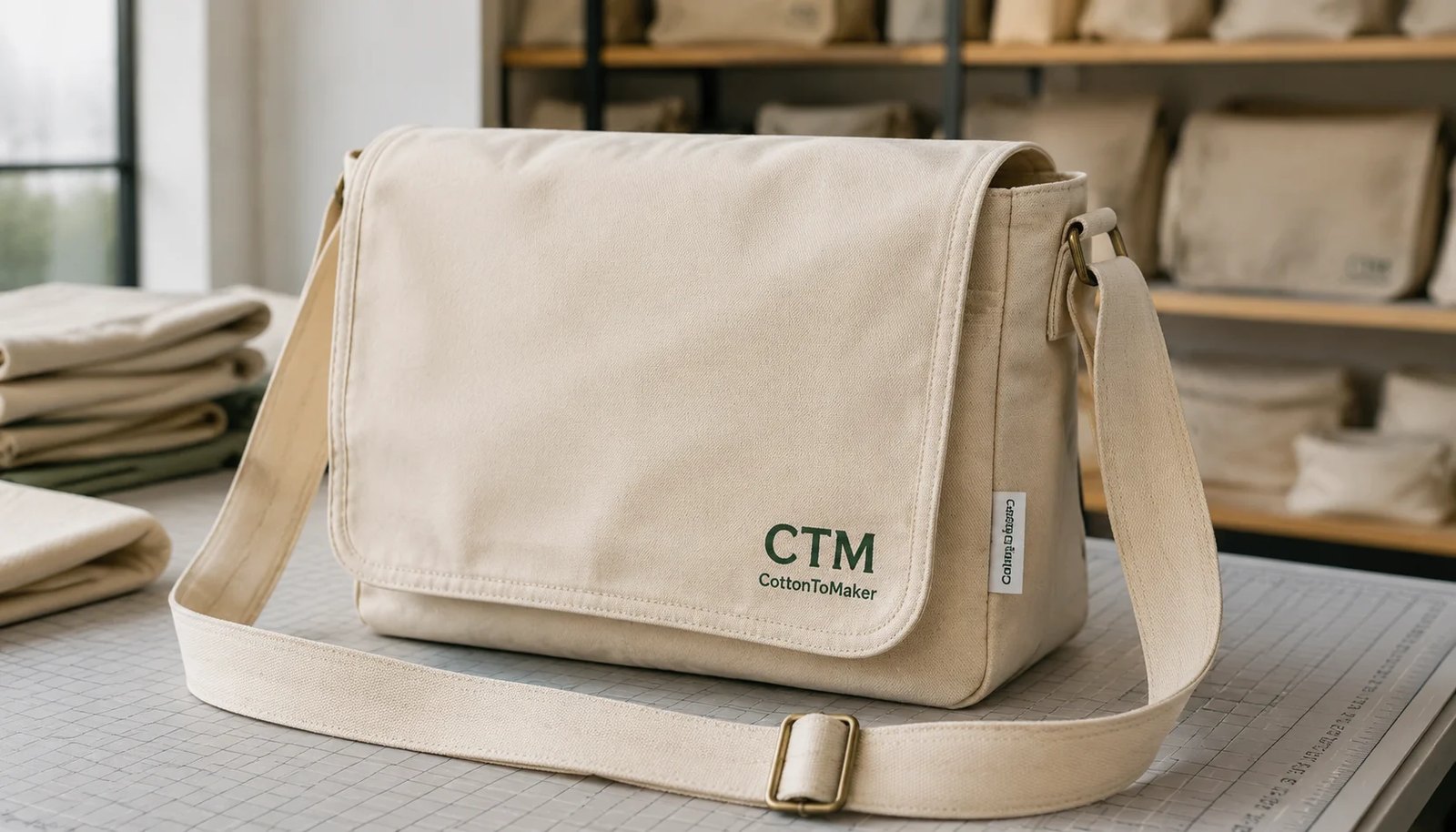 Logo Placement Guide for Wholesale Canvas Messenger Bags for Natural Grocers