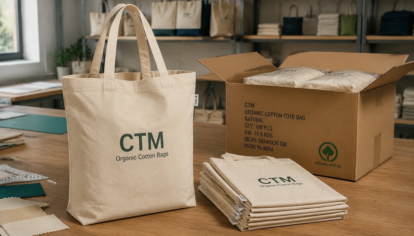 Wholesale Organic Cotton Totes for Natural Grocers: Carton Packing Plan
